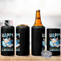 Funny Happy Llamakkah 4 in 1 Can Cooler Tumbler Cute Llama Jewish Holiday Gift - Wonder Print Shop