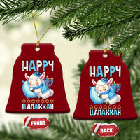 Funny Happy Llamakkah Ceramic Ornament Cute Llama Jewish Holiday Gift - Wonder Print Shop