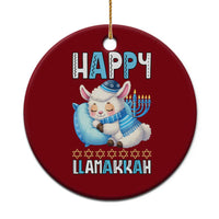Funny Happy Llamakkah Ceramic Ornament Cute Llama Jewish Holiday Gift - Wonder Print Shop