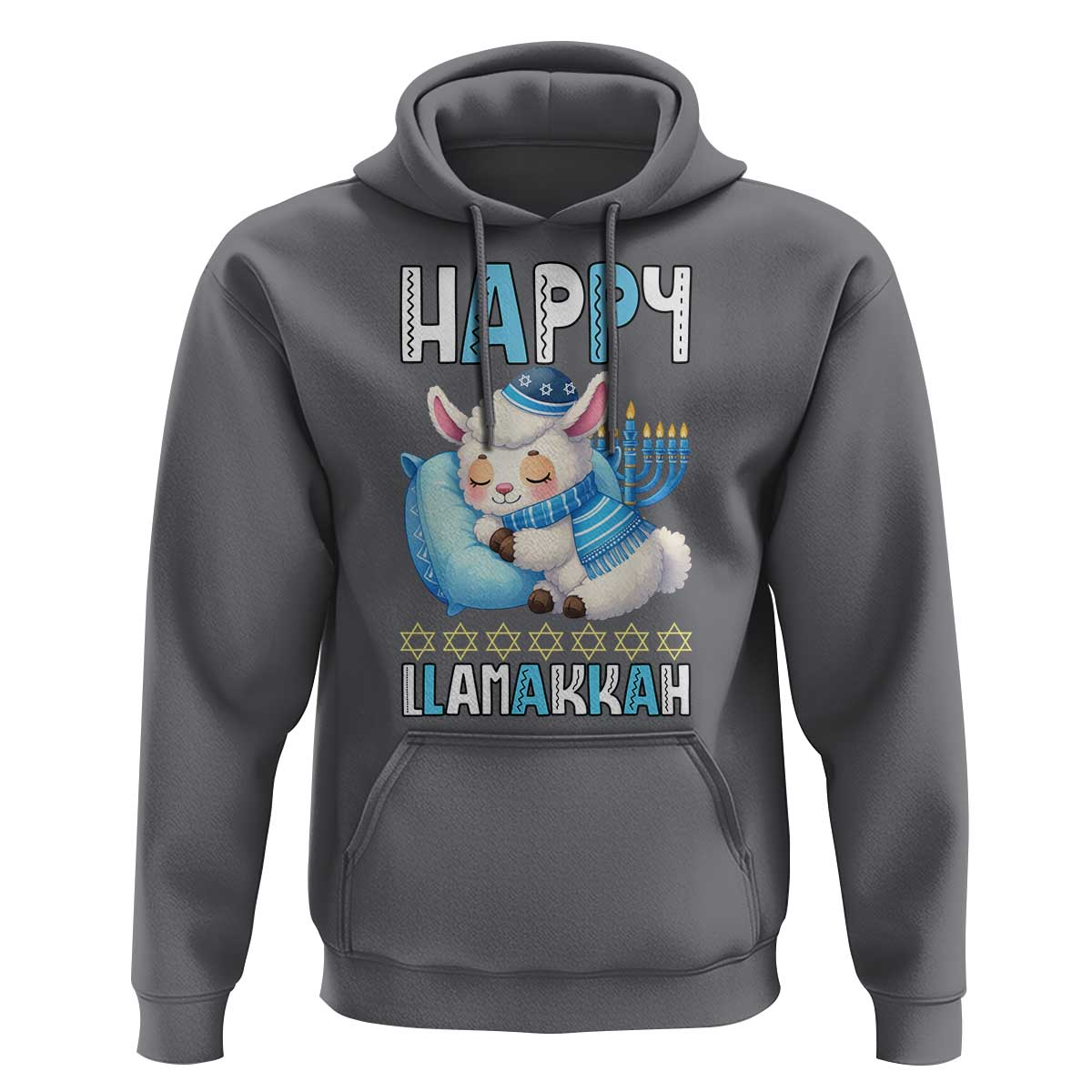 Funny Happy Llamakkah Hoodie Cute Llama Jewish Holiday Gift - Wonder Print Shop