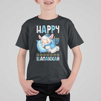 Funny Happy Llamakkah T Shirt For Kid Cute Llama Jewish Holiday Gift - Wonder Print Shop