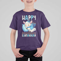 Funny Happy Llamakkah T Shirt For Kid Cute Llama Jewish Holiday Gift - Wonder Print Shop