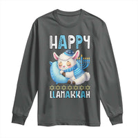Funny Happy Llamakkah Long Sleeve Shirt Cute Llama Jewish Holiday Gift - Wonder Print Shop