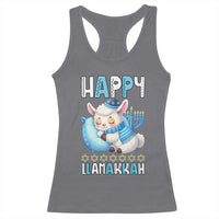 Funny Happy Llamakkah Racerback Tank Top Cute Llama Jewish Holiday Gift - Wonder Print Shop