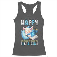Funny Happy Llamakkah Racerback Tank Top Cute Llama Jewish Holiday Gift - Wonder Print Shop