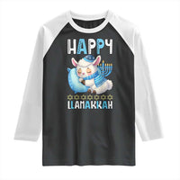 Funny Happy Llamakkah Raglan Shirt Cute Llama Jewish Holiday Gift - Wonder Print Shop