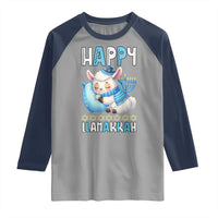 Funny Happy Llamakkah Raglan Shirt Cute Llama Jewish Holiday Gift - Wonder Print Shop