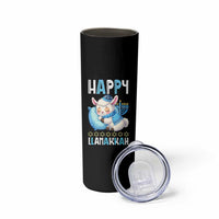 Funny Happy Llamakkah Skinny Tumbler Cute Llama Jewish Holiday Gift - Wonder Print Shop