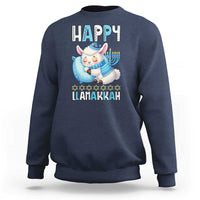Funny Happy Llamakkah Sweatshirt Cute Llama Jewish Holiday Gift - Wonder Print Shop