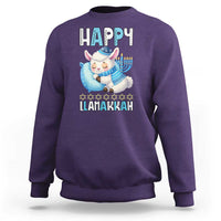 Funny Happy Llamakkah Sweatshirt Cute Llama Jewish Holiday Gift - Wonder Print Shop