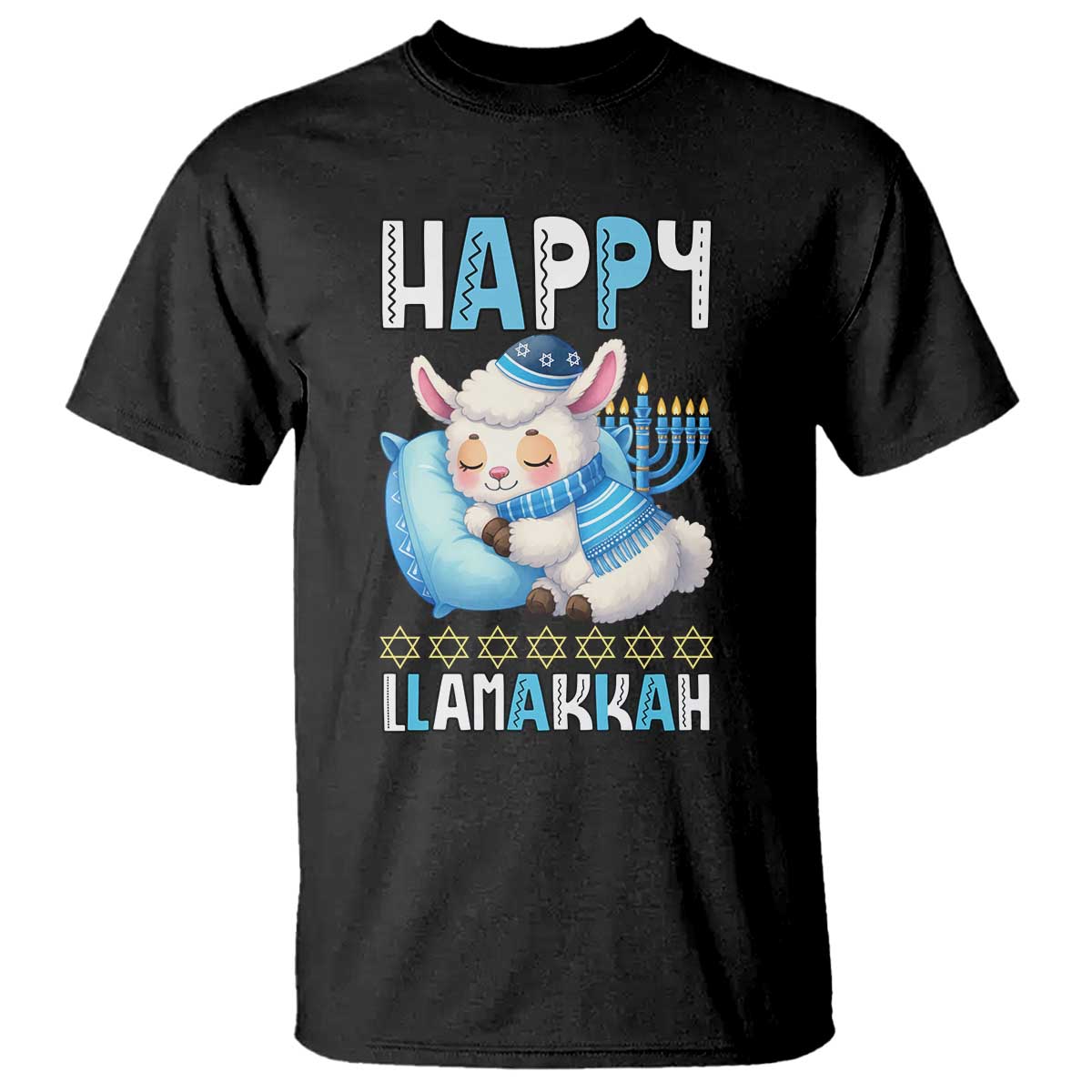 Funny Happy Llamakkah T Shirt Cute Llama Jewish Holiday Gift - Wonder Print Shop