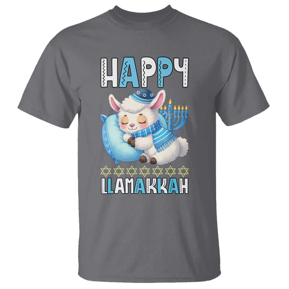 Funny Happy Llamakkah T Shirt Cute Llama Jewish Holiday Gift - Wonder Print Shop
