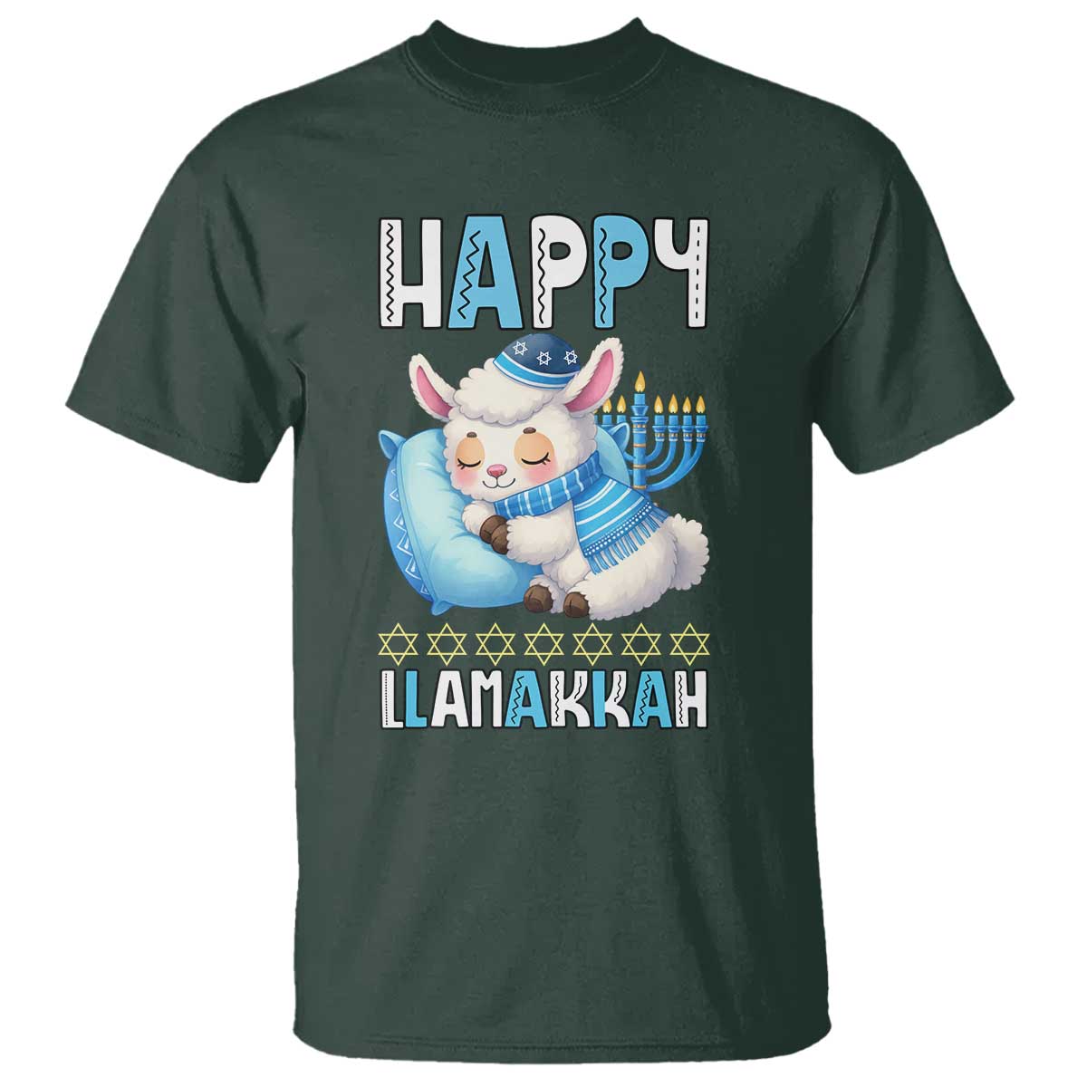 Funny Happy Llamakkah T Shirt Cute Llama Jewish Holiday Gift - Wonder Print Shop