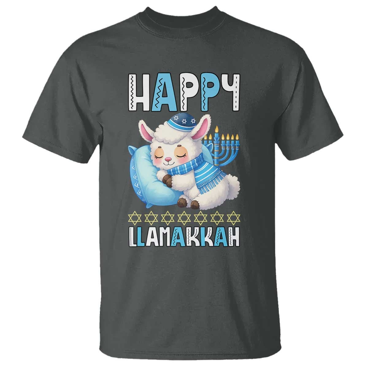 Funny Happy Llamakkah T Shirt Cute Llama Jewish Holiday Gift - Wonder Print Shop