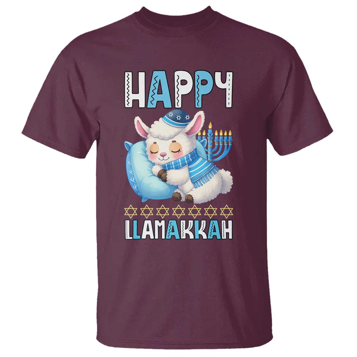 Funny Happy Llamakkah T Shirt Cute Llama Jewish Holiday Gift - Wonder Print Shop