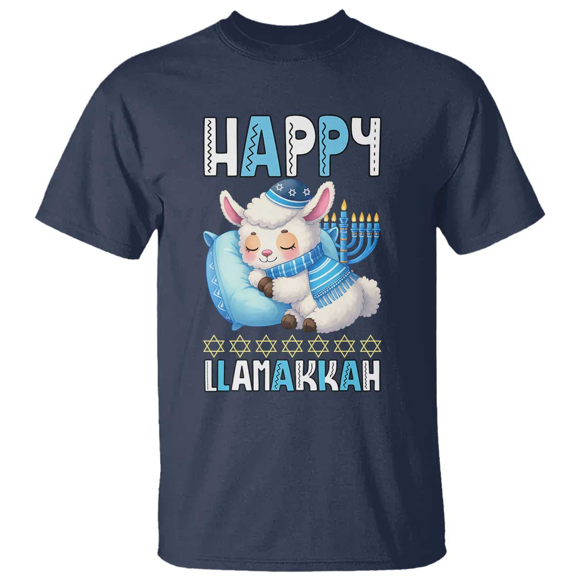 Funny Happy Llamakkah T Shirt Cute Llama Jewish Holiday Gift - Wonder Print Shop