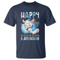 Funny Happy Llamakkah T Shirt Cute Llama Jewish Holiday Gift - Wonder Print Shop