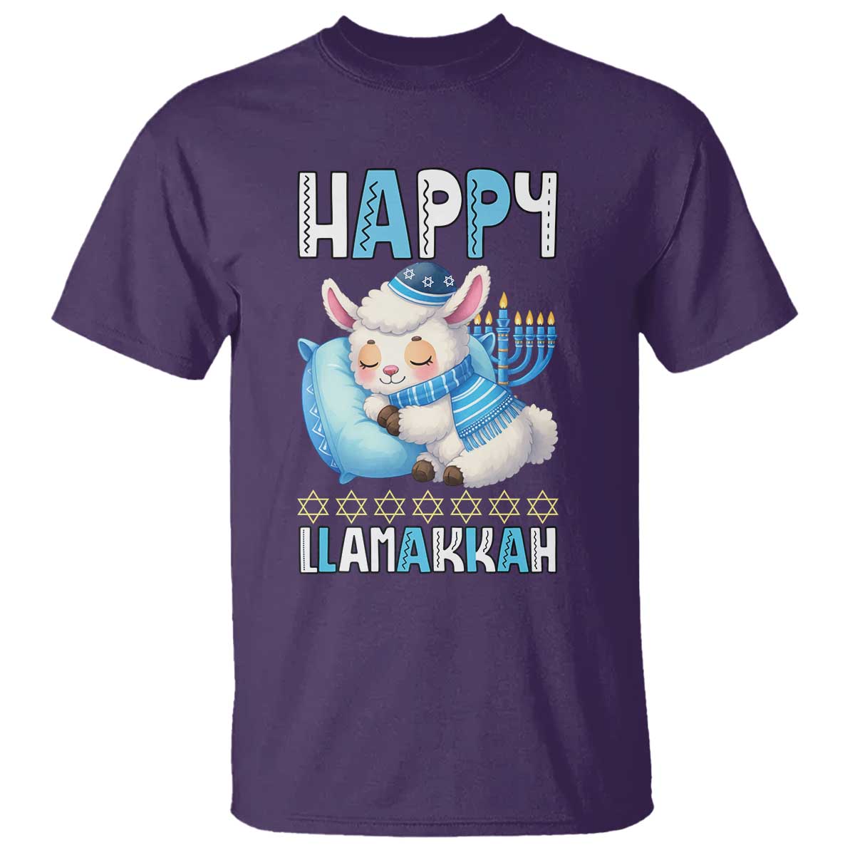 Funny Happy Llamakkah T Shirt Cute Llama Jewish Holiday Gift - Wonder Print Shop