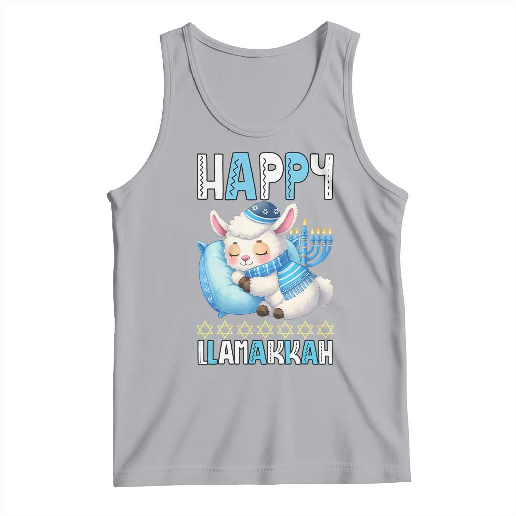 Funny Happy Llamakkah Tank Top Cute Llama Jewish Holiday Gift - Wonder Print Shop