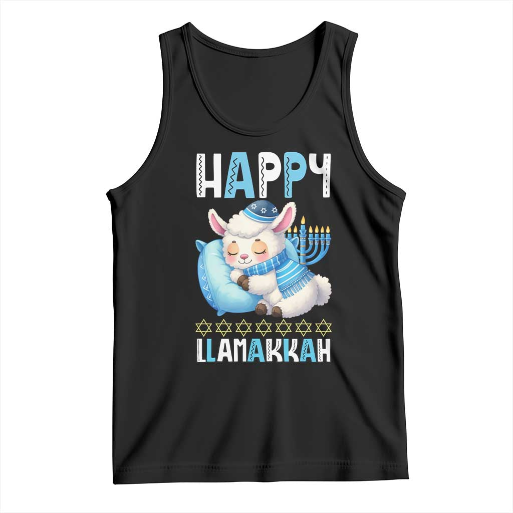 Funny Happy Llamakkah Tank Top Cute Llama Jewish Holiday Gift - Wonder Print Shop