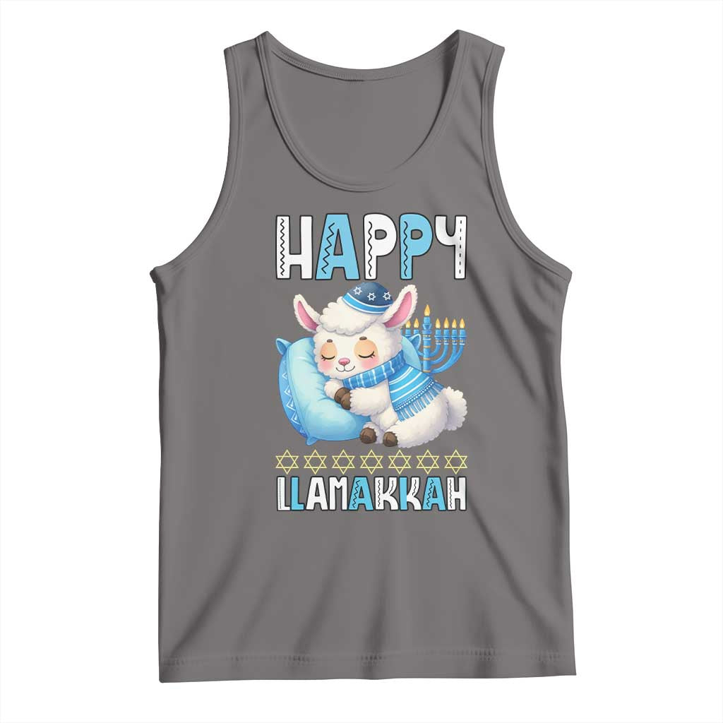 Funny Happy Llamakkah Tank Top Cute Llama Jewish Holiday Gift - Wonder Print Shop