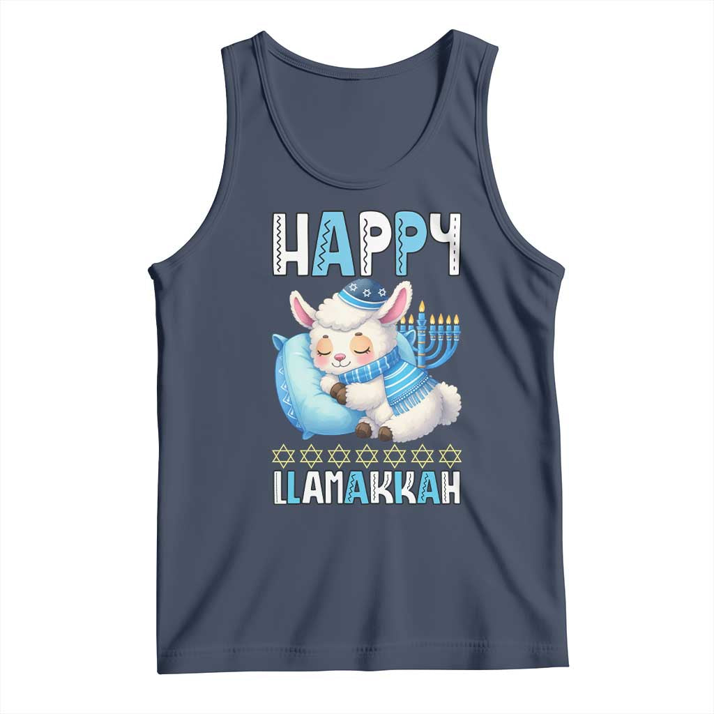 Funny Happy Llamakkah Tank Top Cute Llama Jewish Holiday Gift - Wonder Print Shop