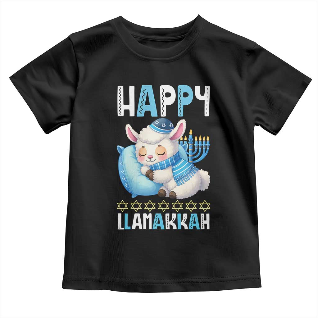 Funny Happy Llamakkah Toddler T Shirt Cute Llama Jewish Holiday Gift - Wonder Print Shop