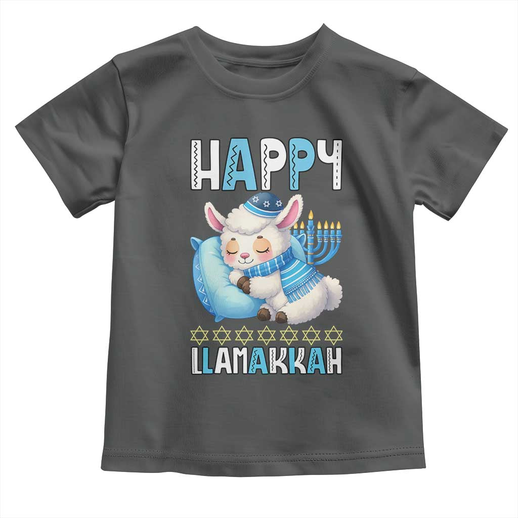 Funny Happy Llamakkah Toddler T Shirt Cute Llama Jewish Holiday Gift - Wonder Print Shop