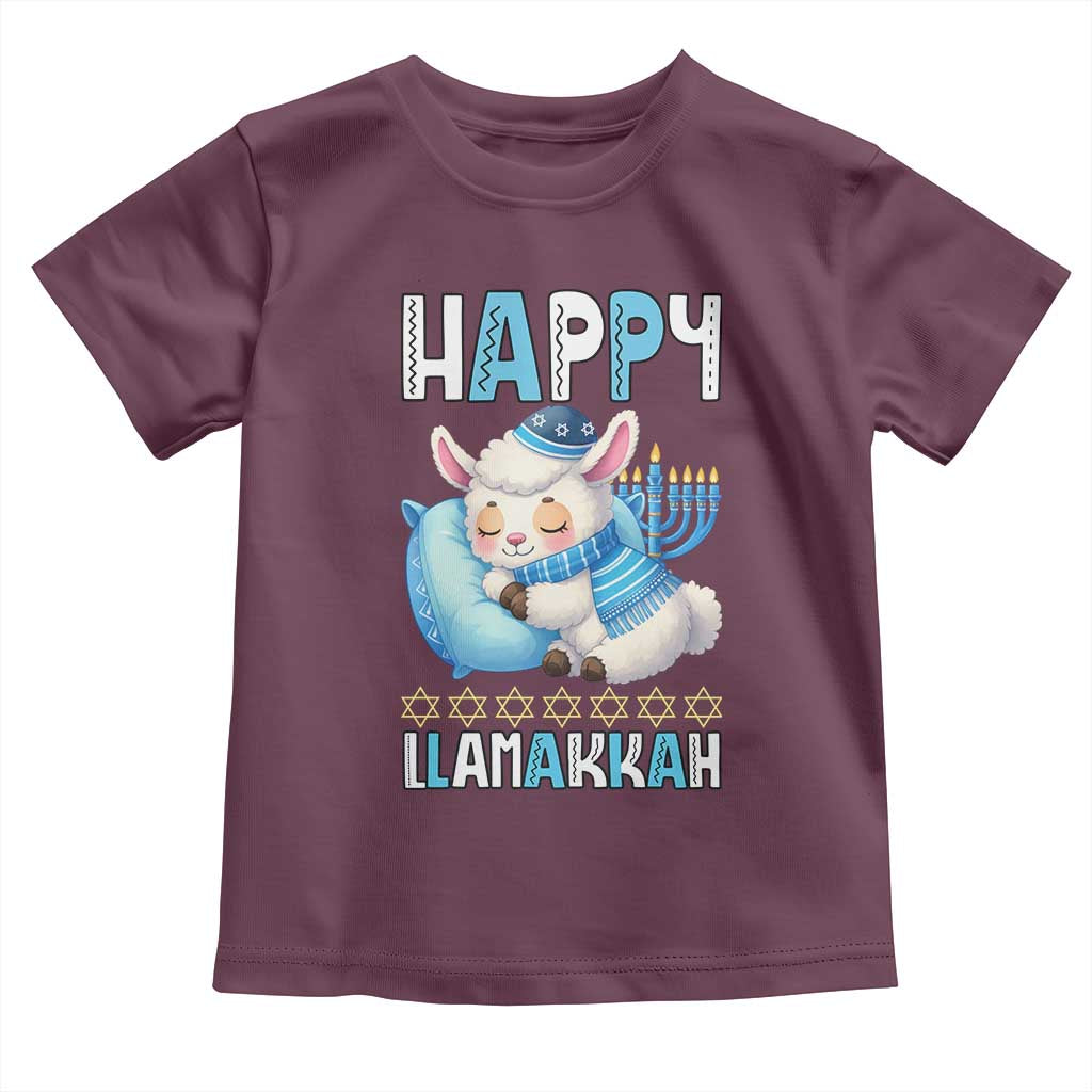 Funny Happy Llamakkah Toddler T Shirt Cute Llama Jewish Holiday Gift - Wonder Print Shop