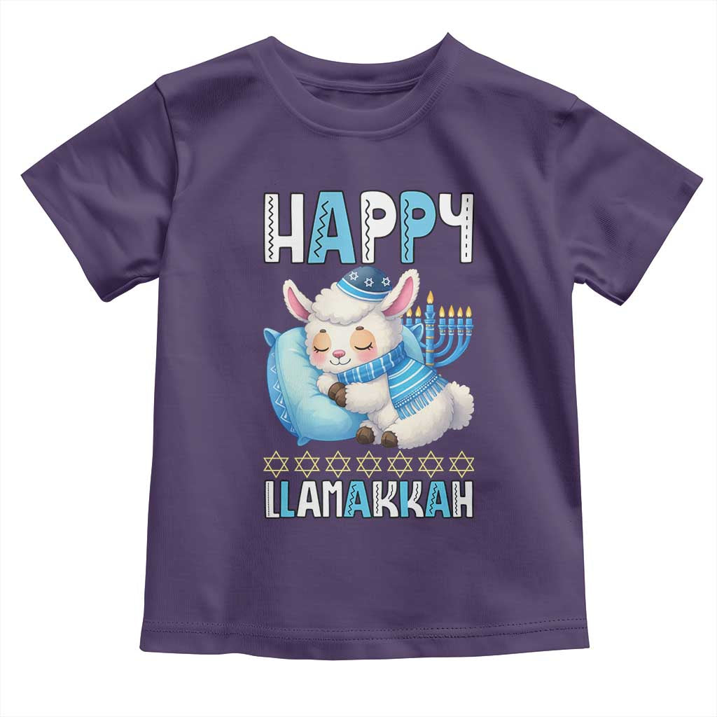 Funny Happy Llamakkah Toddler T Shirt Cute Llama Jewish Holiday Gift - Wonder Print Shop