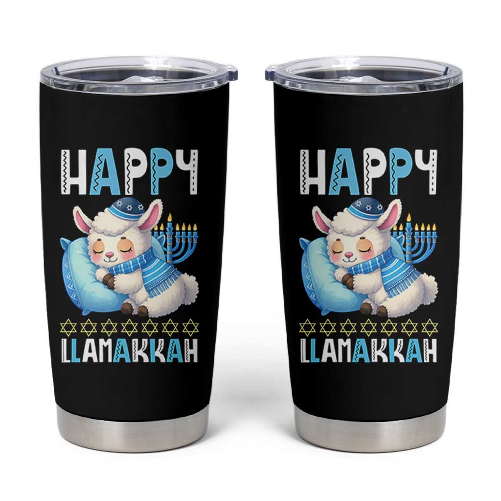 Funny Happy Llamakkah Tumbler Cup Cute Llama Jewish Holiday Gift - Wonder Print Shop