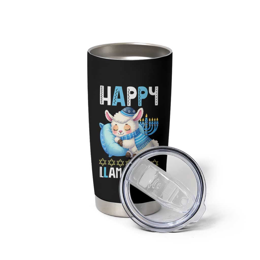 Funny Happy Llamakkah Tumbler Cup Cute Llama Jewish Holiday Gift - Wonder Print Shop