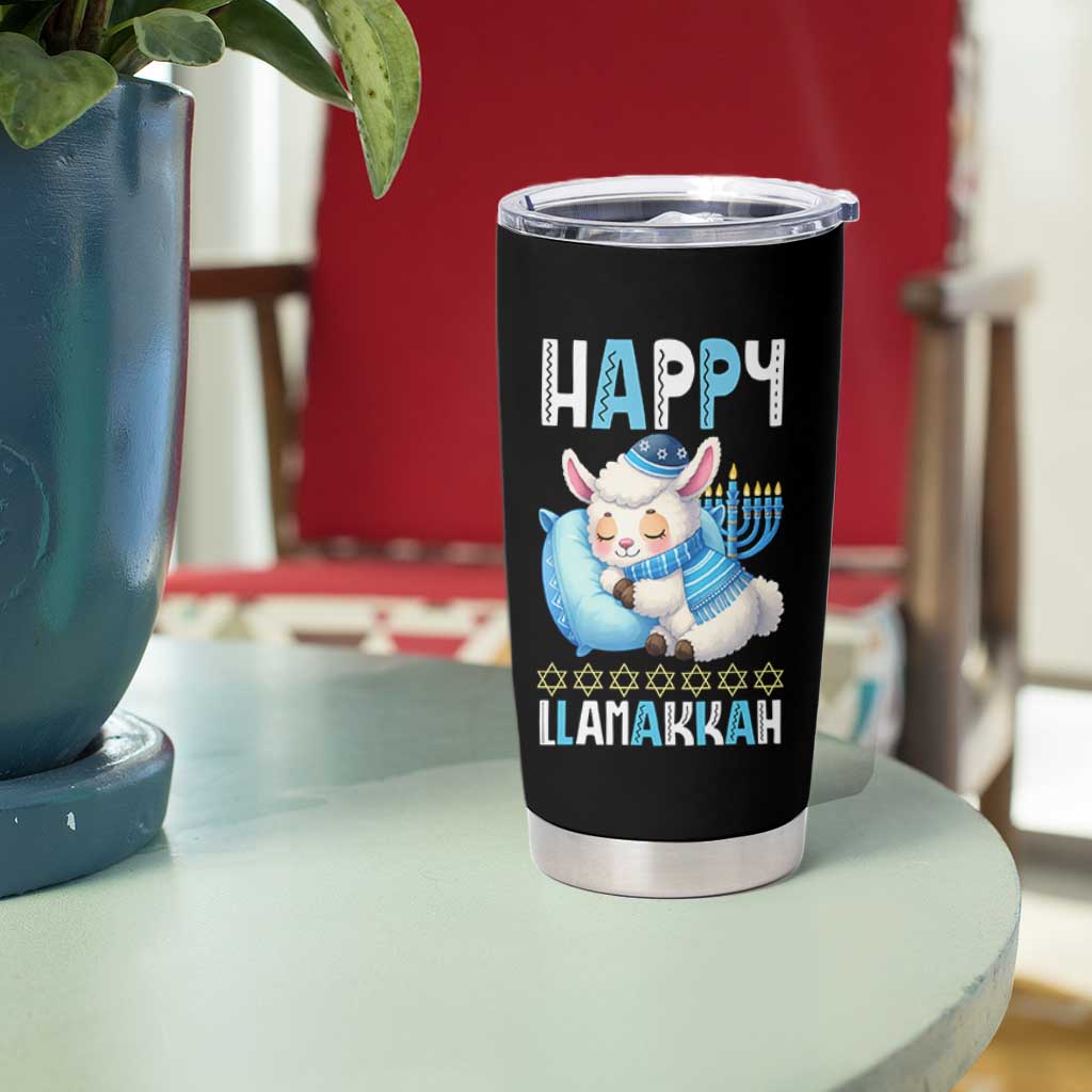 Funny Happy Llamakkah Tumbler Cup Cute Llama Jewish Holiday Gift - Wonder Print Shop