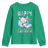 Funny Happy Llamakkah Youth Sweatshirt Cute Llama Jewish Holiday Gift - Wonder Print Shop