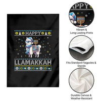 Happy LLamakkah Garden Flag Funny Llama Ugly Hanukkah Christmas Gift - Wonder Print Shop