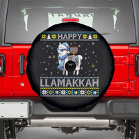 Happy LLamakkah Spare Tire Cover Funny Llama Ugly Hanukkah Christmas Gift - Wonder Print Shop