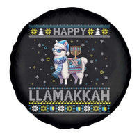 Happy LLamakkah Spare Tire Cover Funny Llama Ugly Hanukkah Christmas Gift - Wonder Print Shop