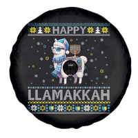 Happy LLamakkah Spare Tire Cover Funny Llama Ugly Hanukkah Christmas Gift - Wonder Print Shop
