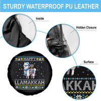 Happy LLamakkah Spare Tire Cover Funny Llama Ugly Hanukkah Christmas Gift - Wonder Print Shop