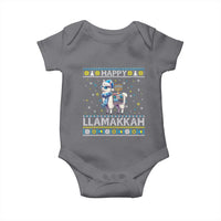 Happy LLamakkah Baby Onesie Funny Llama Ugly Hanukkah Christmas Gift - Wonder Print Shop