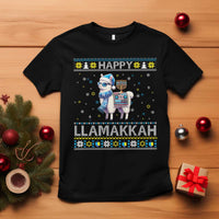 Happy LLamakkah T Shirt Funny Llama Ugly Hanukkah Christmas Gift - Wonder Print Shop