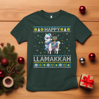 Happy LLamakkah T Shirt Funny Llama Ugly Hanukkah Christmas Gift - Wonder Print Shop