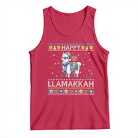 Happy LLamakkah Tank Top Funny Llama Ugly Hanukkah Christmas Gift - Wonder Print Shop