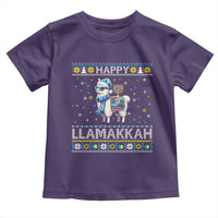 Happy LLamakkah Toddler T Shirt Funny Llama Ugly Hanukkah Christmas Gift - Wonder Print Shop