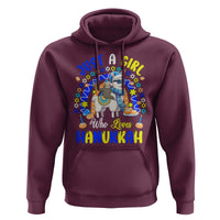 A Girl Loves Hanukkah Hoodie Funny Sloth On Llama Jewish Holiday Gift - Wonder Print Shop