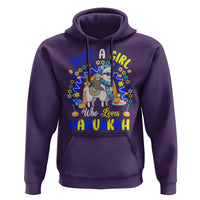 A Girl Loves Hanukkah Hoodie Funny Sloth On Llama Jewish Holiday Gift - Wonder Print Shop