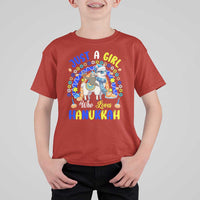 A Girl Loves Hanukkah T Shirt For Kid Funny Sloth On Llama Jewish Holiday Gift - Wonder Print Shop