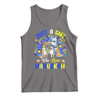 A Girl Loves Hanukkah Tank Top Funny Sloth On Llama Jewish Holiday Gift - Wonder Print Shop