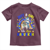 A Girl Loves Hanukkah Toddler T Shirt Funny Sloth On Llama Jewish Holiday Gift - Wonder Print Shop