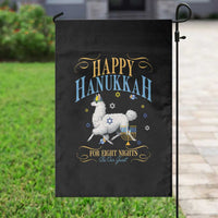 Funny Happy Hanukkah Llama Be Our Guest For Eight Nights Gift Garden Flag Funny Hanukkah Gift - Wonder Print Shop